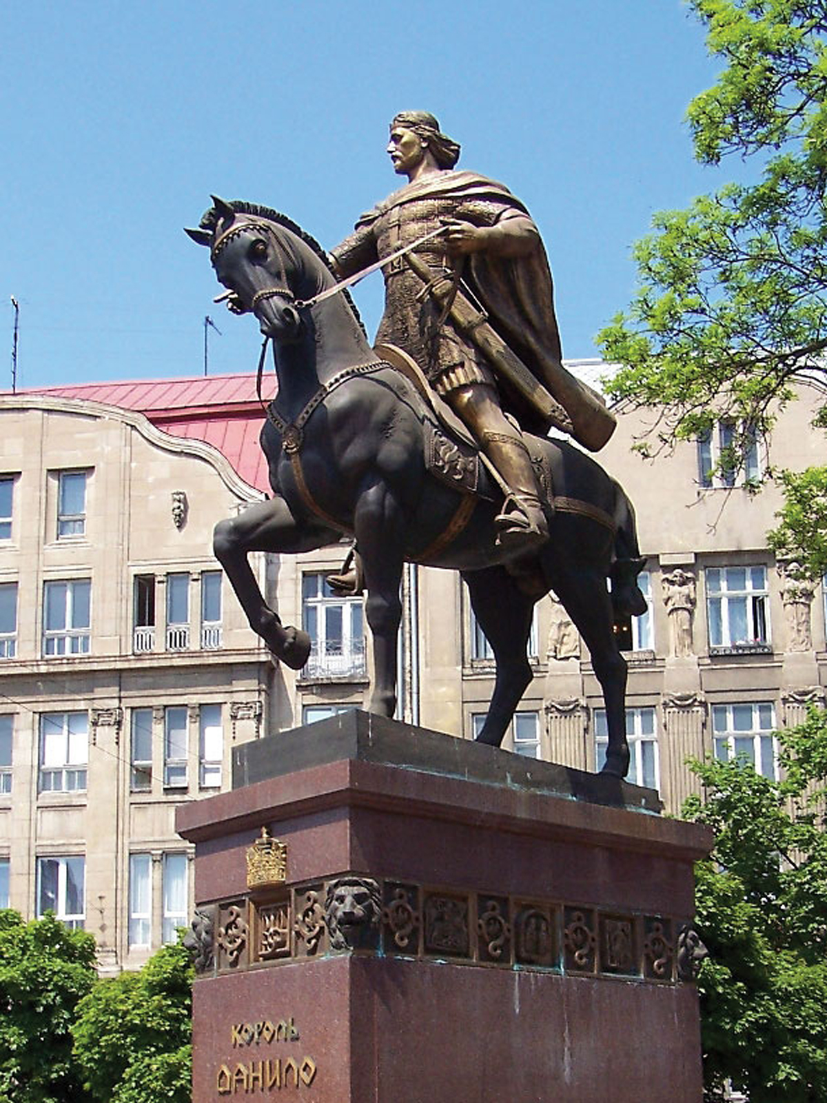 Statue of King Danylo in Lviv.