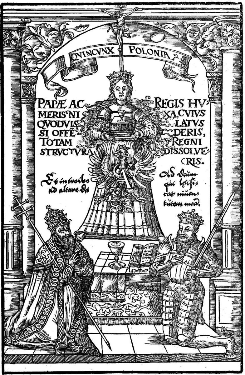 "Quincunx" (Cracow, 1564), an influential treatise by Stanisław Orzechowski (Stanislav Orikhovsky), an advocate of the szlachta (nobility), which expounds the principles of a perfect state identified with its nobility.