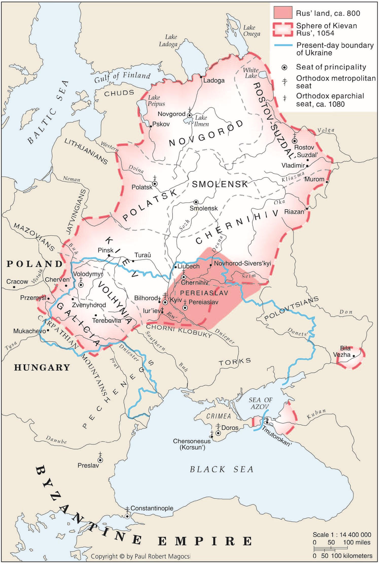 Kyivan Rus' in the 11th century. (Courtesy of Paul Robert Magocsi)