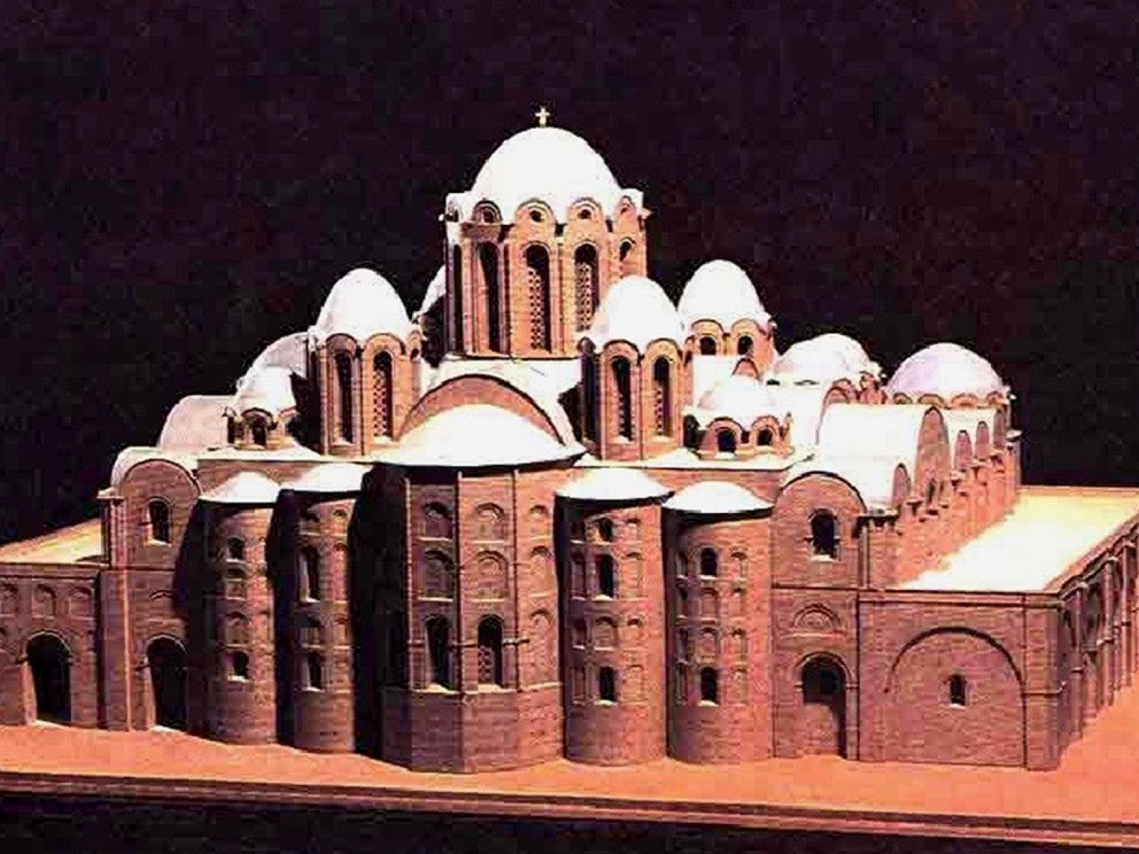 Reconstruction model of the original Saint Sophia Cathedral in Kyi