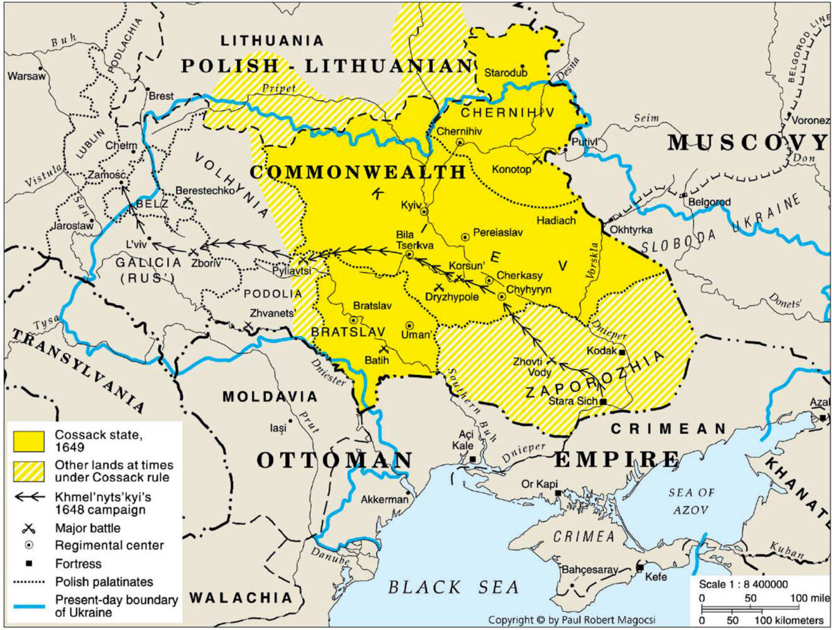The Cossack state, 1649. (Courtesy of Paul Robert Magocsi)