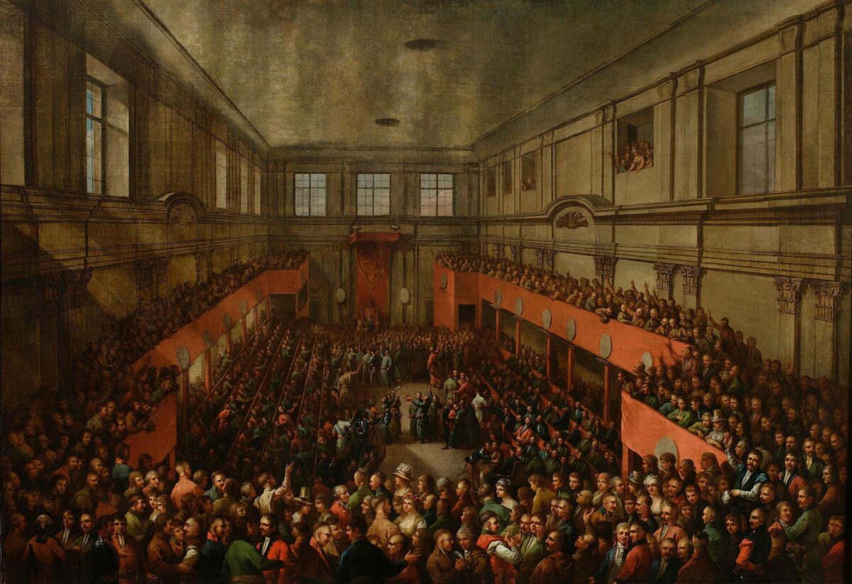 The Great, or Four-Year, Sejm (1788–92) at Warsaw's Royal Castle, where the Senate adopted the 1791 constitution.