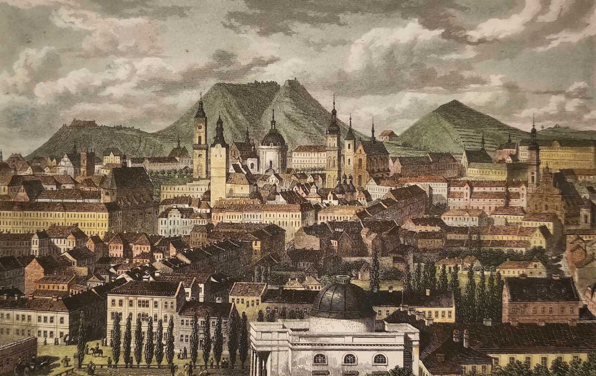 City view of Lemberg/Lviv, ca. 1840, then a center of the Ukrainian national awakening. Rendering by Schmidt, S.C., according to a drawing by Teofil Czyszkowski.