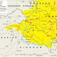 Ukrainian lands in Austria-Hungary, ca. 1875.