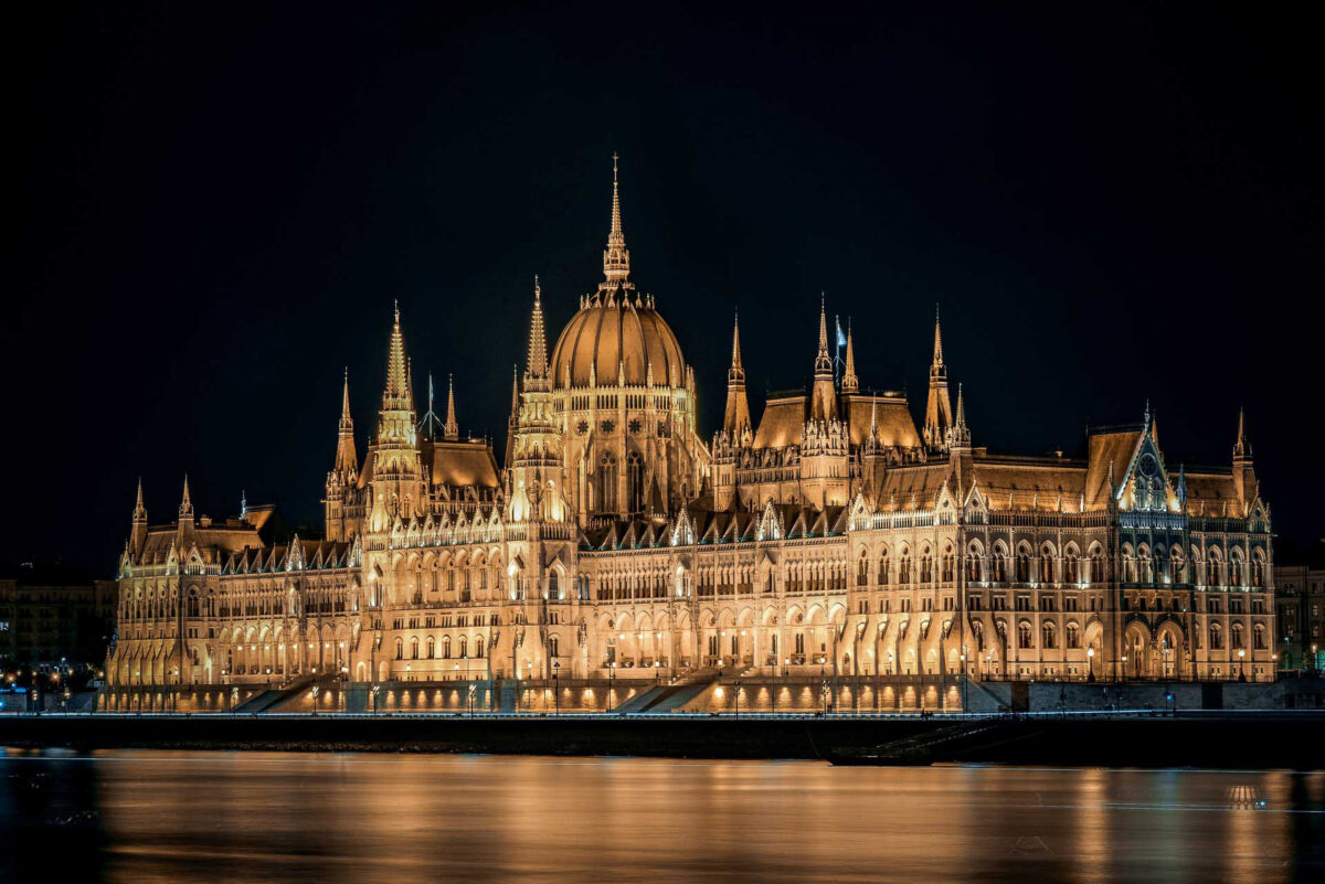 Hungarian Parliament building in Budapest.