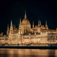 Hungarian Parliament building in Budapest.