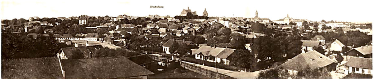 Панорама Дрогобича, міського центру Галицького нафтового поясу (Джерело —   ізраїльська організація «Дрогобич, Борислав й околиці») 