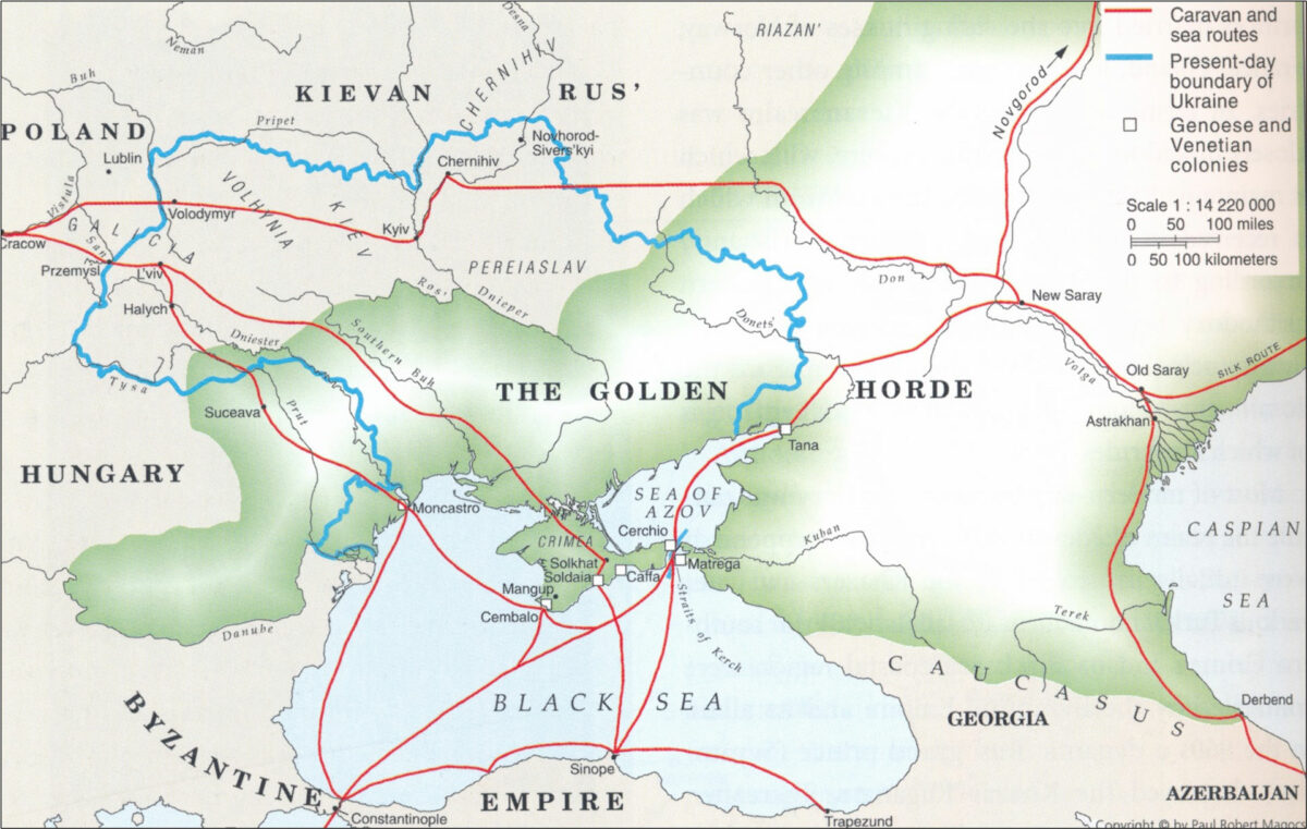 The Golden Horde, ca. 1300. (Courtesy of Paul Robert Magocsi)