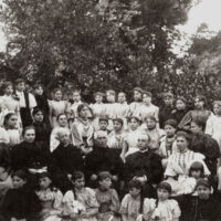 Students of the Lviv Girls Institute with Cardinal Sylvester Sembratovych.