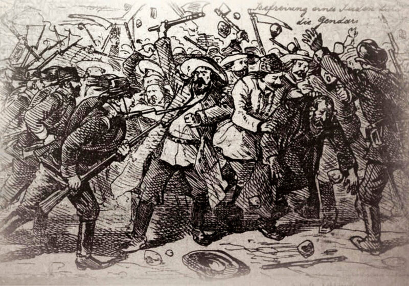 Anti-Jewish riots occurred mainly in central and western Galicia.