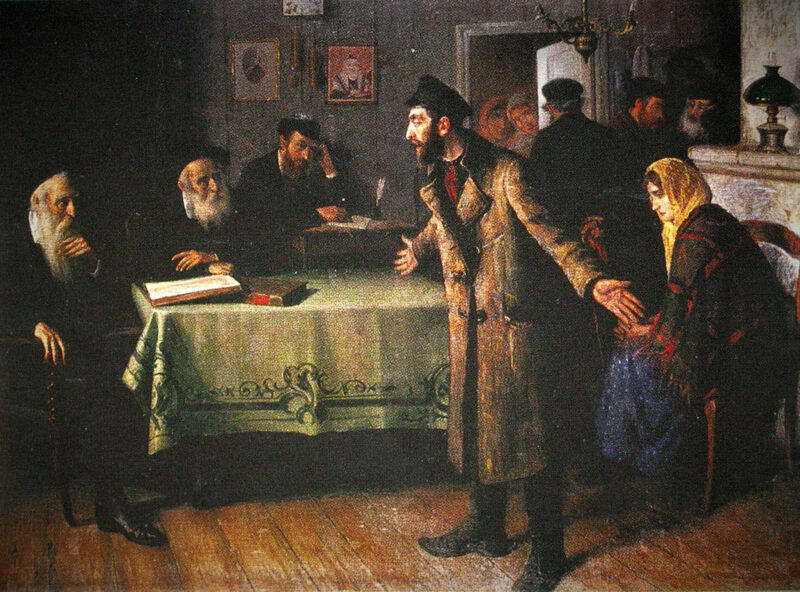 "Divorce" (1907). Painting by Yehuda/Iurii Pen (Belorussian Museum of Art, Minsk)