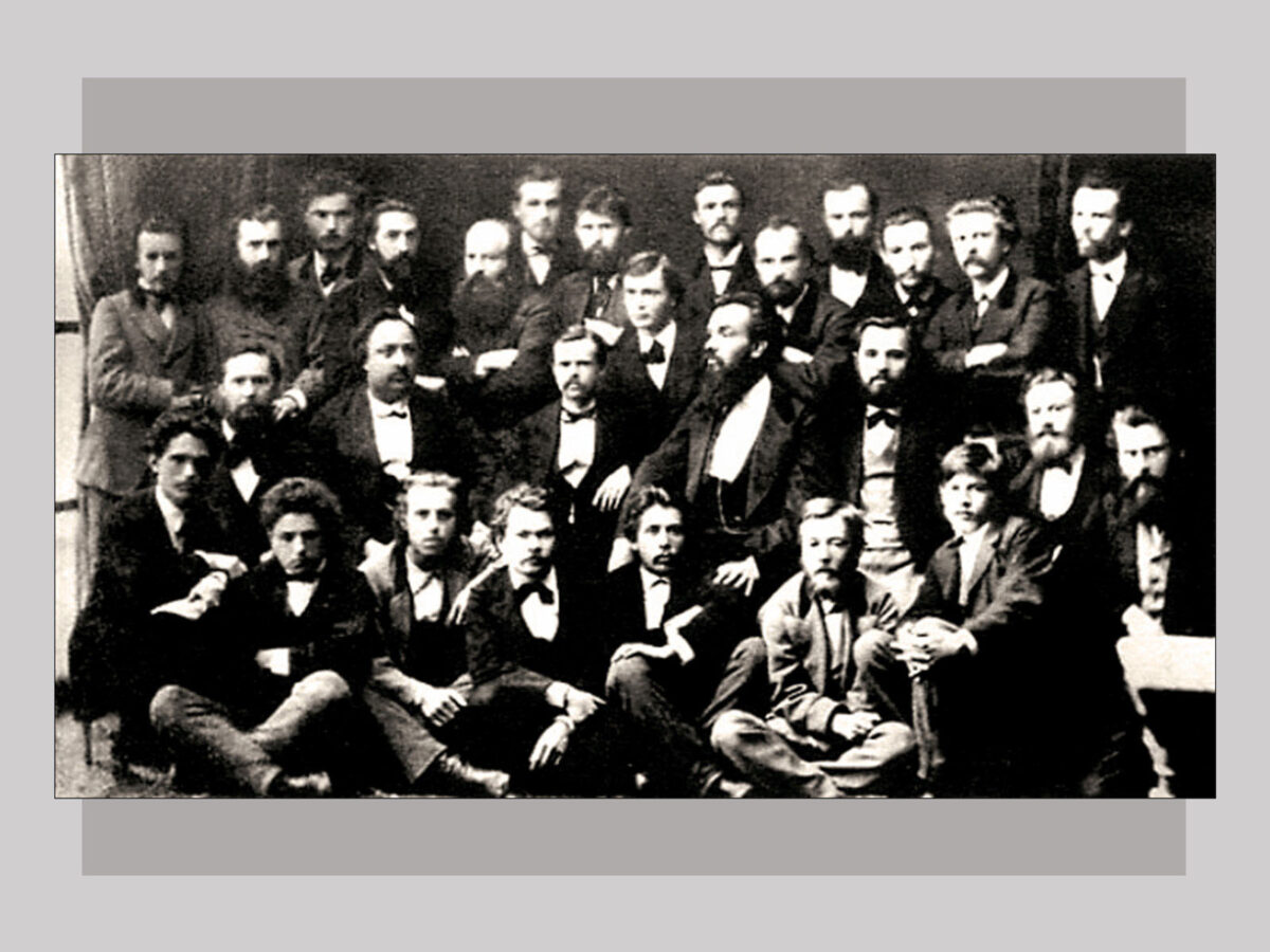 Members of the Hromada of Kyiv, end of the 19th century.