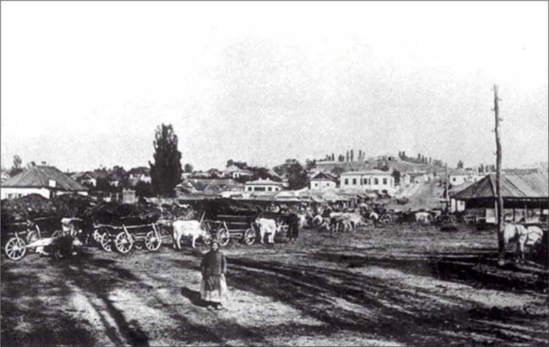 Євбаз (Єврейський базар) у Києві, 1860-ті рр. — сьогодні площа Перемоги, розташована в центральній частині міста