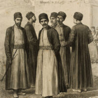 Караїми Феодосії, XIX ст. (Літографія Оґюста Раффе, 1837 р.)