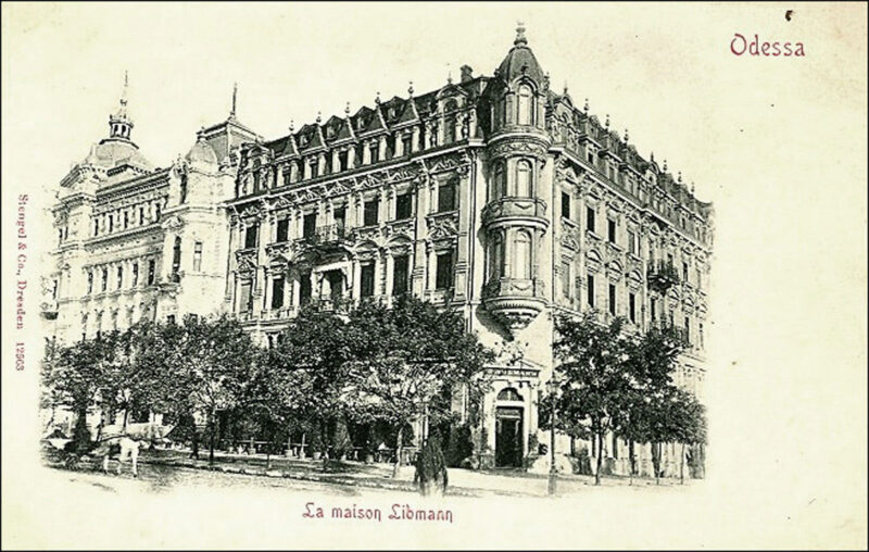 The Libman building housed a fashionable café frequented by the Jewish business and intellectual elite in Odesa.